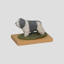 Polish Lowland Sheepdog, Dog Woodenbase Statue, Painted, Limited Edition, Make Your Own Artdog - thumbnail 4