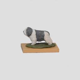 Polish Lowland Sheepdog, Dog Woodenbase Statue, Painted, Limited Edition, Make Your Own Artdog - thumbnail 3