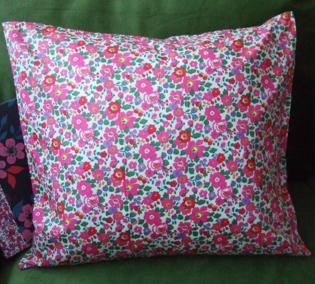 Liberty Betsy X in Red & Pink - Handmade Large Cushion - image 1