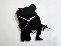 Us Army Soldier Silhouette - Wall Clock - thumbnail 1