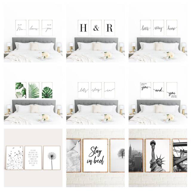 Winster Creations Assorted Bedroom Dressing Room Home Wall Decor Set Of 3 Prints - image 1