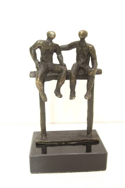 Bronze Statues Of 2 People.height 13 cm