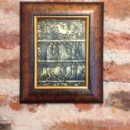 Bronze Bas Relief Ancient Frieze Metal Wall Sculpture - thumbnail 3