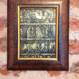 Bronze Bas Relief Ancient Frieze Metal Wall Sculpture - thumbnail 2