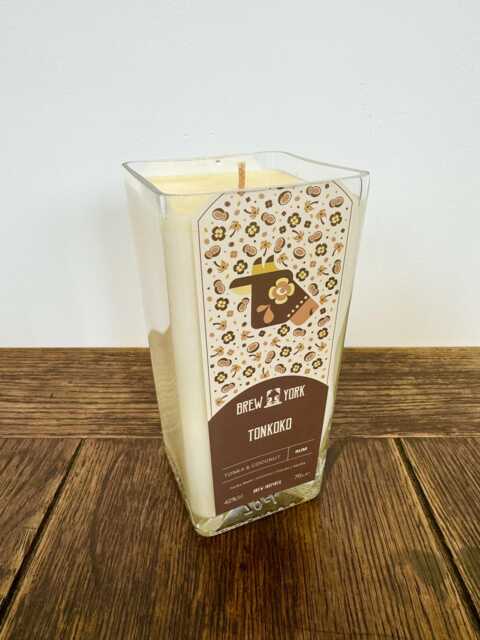 Brew York Rum Bottle Candle - Spiced Orange Soy Wax Upcyled Yorkshire - image 1