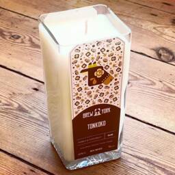 Brew York Rum Bottle Candle - Spiced Orange Soy Wax Upcyled Yorkshire - thumbnail 2