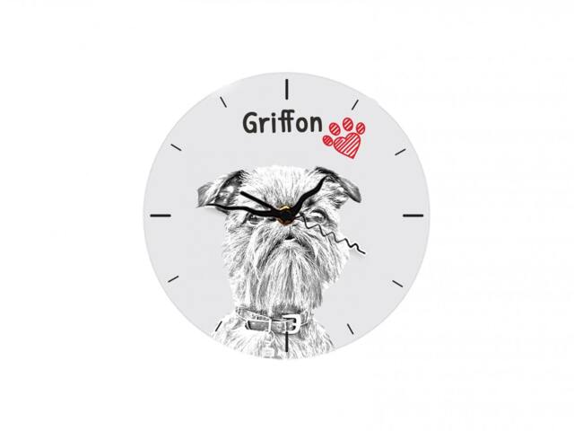 Griffon, Free Standing Mdf Floor Clock With An Image Of A Dog - image 1