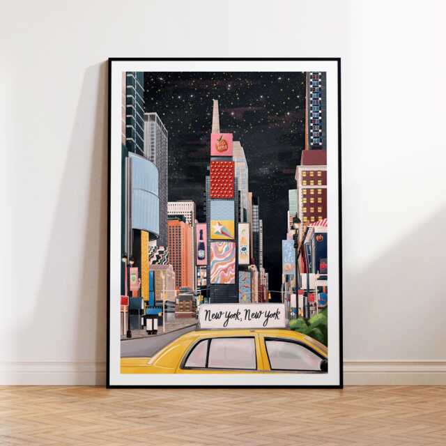 Times Square Print, Art, Poster, Art Print, New York Travel Print - image 1