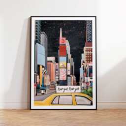 Times Square Print, Art, Poster, Art Print, New York Travel Print - thumbnail 1