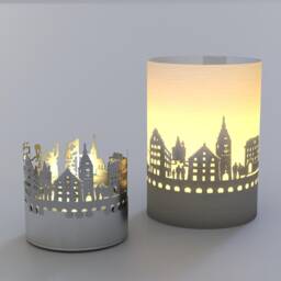 Zug Skyline Shadow Play Candle - Swiss Souvenir Gift - thumbnail 4