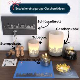 Zug Skyline Shadow Play Candle - Swiss Souvenir Gift - thumbnail 3