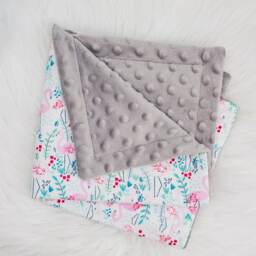 Modern Baby Lovey, Security Blanket, Contemporary Lovey Flamingo Adventure Tropical - thumbnail 3