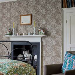 William Morris Honeysuckle Portiere Curtain With Velvet Lining - thumbnail 2