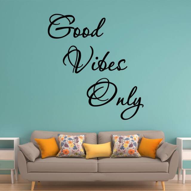Vwaq Good Vibes Only Vinyl Wall Sticker - Inspiring Decals Quotes, Motivating Art Decor - image 1
