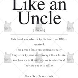Like An Uncle Definition Art Print, Gift For Bonus Uncle, Godfather, Unbiological Family Gifts - thumbnail 2