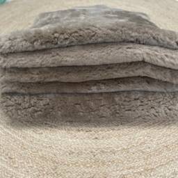 Mushroom Grey Shearling Sheepskin Sheepskin, Short Wool Shearling, For Upholstery, Upholstery Fabric - thumbnail 2