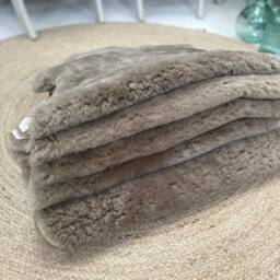 Mushroom Grey Shearling Sheepskin Sheepskin, Short Wool Shearling, For Upholstery, Upholstery Fabric - thumbnail 3