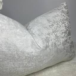 "White Pillow Cover, Diana Luxury Textured Rectangle Cushion Cover 12""x20" - thumbnail 2