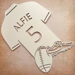 Personalised Rugby Shirt Kids Door Sign - Room D??cor - thumbnail 3
