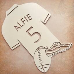 Personalised Rugby Shirt Kids Door Sign - Room D??cor - thumbnail 2