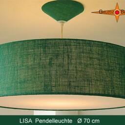 xl Hanging Lamp Jute Green Lisa ??70 cm Pendant Light - thumbnail 2