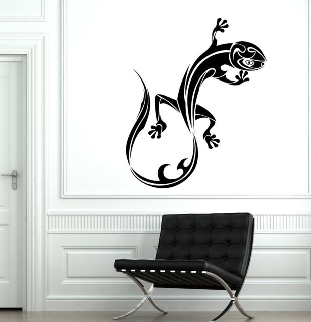 Wall Decal Animal Lizard Gecko Ornament Tribal Mural Vinyl 3319Dz - image 1