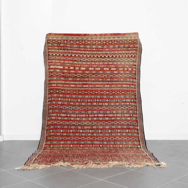 Vintage Berber Rug Handmade Moroccan Wool Carpet - 9, 1x5, 5 Ft - image 1