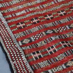 Vintage Berber Rug Handmade Moroccan Wool Carpet - 9, 1x5, 5 Ft - thumbnail 2