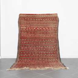 Vintage Berber Rug Handmade Moroccan Wool Carpet - 9, 1x5, 5 Ft - thumbnail 1