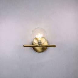 Wall Lighting - Brass Gold Globe Lamp Vanity Light Fixture, Sconce Model Ranor Design # - thumbnail 3