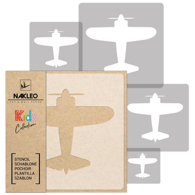 Airplane Wall Stencil Set Kids Room Decor, Reusable Diy Template - image 1