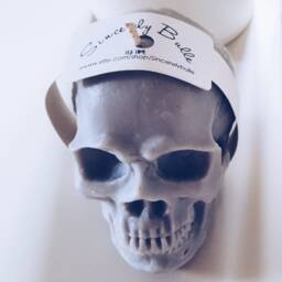 Vegan Pastel Head Skull, 100% Soy Candle Perfume To Personalize, Candle Made in France, Skull - thumbnail 2