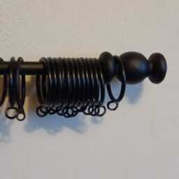 Curtain Rail Set-Up Wrought Iron - Forged Steel Handmade in UK + Free Fitting Kit - thumbnail 2