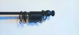 Curtain Rail Set-Up Wrought Iron - Forged Steel Handmade in UK + Free Fitting Kit