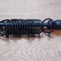 Curtain Rail Set-Up Wrought Iron - Forged Steel Handmade in UK + Free Fitting Kit - thumbnail 3