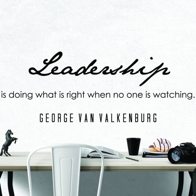 George Van Valkenburg Leadership Inspirational Motivational Wall Decal Quote Art For Home Living Room Office Gym Decor Decorations 36x13 In - image 1