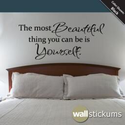 Be Yourself Quote Vinyl Wall Decal - Girls Room Decor - thumbnail 3