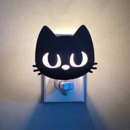 Black Cat Acrylic Night Light - thumbnail 1