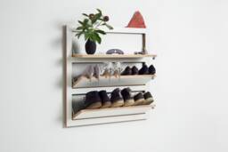 Fl??pps Shoe Rack 80x80-3 - White - thumbnail 1