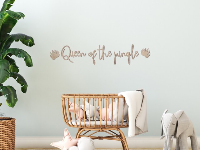 Queen Of The Jungle Wall Art Wording With Claw Prints - image 1