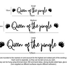 Queen Of The Jungle Wall Art Wording With Claw Prints - thumbnail 3
