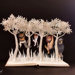 Where The Wild Things Are Altered Book Art - Handmade - thumbnail 4
