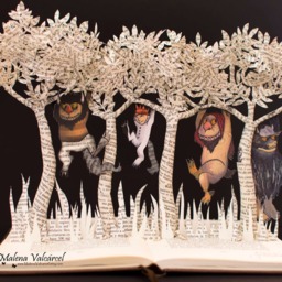 Where The Wild Things Are Altered Book Art - Handmade - thumbnail 3