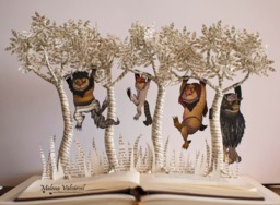 Where The Wild Things Are Altered Book Art - Handmade - thumbnail 1