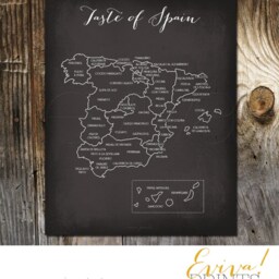 Poster Wall Art Taste Of Spain - Culinary Map Print Spanish Cuisine Gastronomy - thumbnail 3