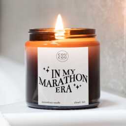 In My Marathon Era Candle, Running Gift, Luxury Soy Wax - thumbnail 1