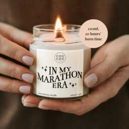 In My Marathon Era Candle, Running Gift, Luxury Soy Wax - thumbnail 2