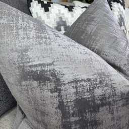 Elegant Charcoal Velvet Cushion Cover For Sofa Or Bed - Iliv Interior Azurite Fabric - thumbnail 2