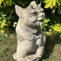 stone Garden Gargoyle Imp Detailed Gift Concrete Ornament - thumbnail 3