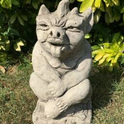 stone Garden Gargoyle Imp Detailed Gift Concrete Ornament - thumbnail 2